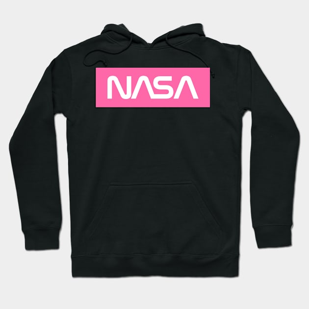 NASA Box Logo - Pink 2 Hoodie by GreazyL